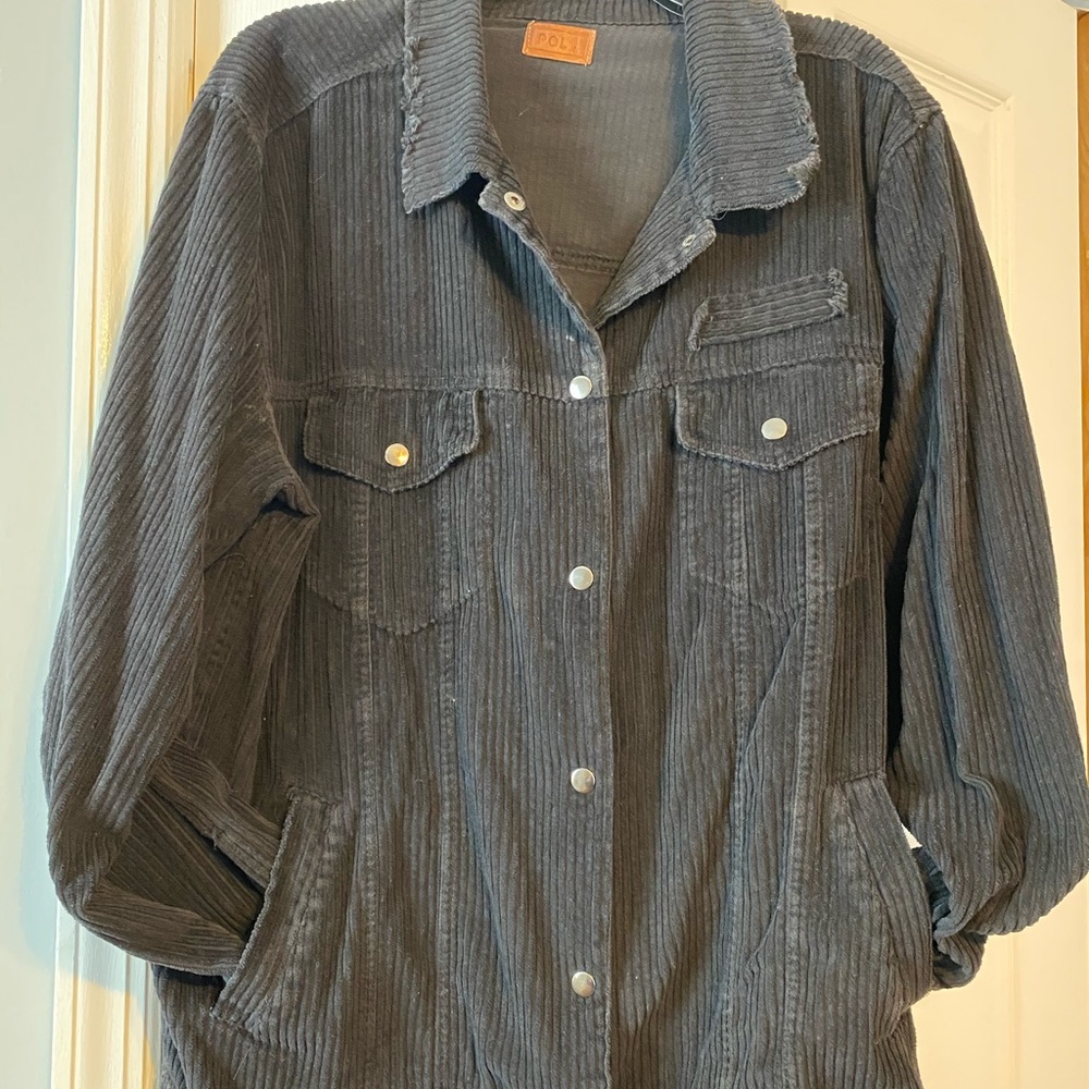 Distressed oversized Corduroy jacket